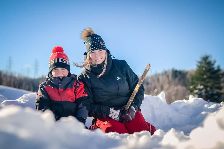 15 min. Tadoussac : Family-Friendly Ice Fishing Experience - A calm family outing, with a few limits