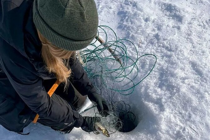 Arctic Fishing & Open Fire Cooking - From Frozen Lake to Open-Fire Meal