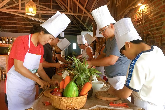 Cooking Class Hoi An:Local Market, Basket Boat, Fishing & Cooking - Four dishes, eight foods, and a very full meal