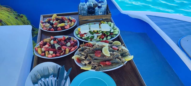 Crete: Boat Cruise with Fishing, Swimming, Lunch, and Drinks - What the $141 price covers