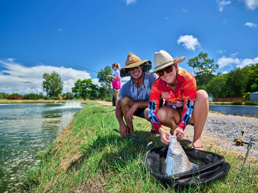 From Port Douglas: Barramundi Pond Fishing with Lunch - Inside the farm and viewing tanks