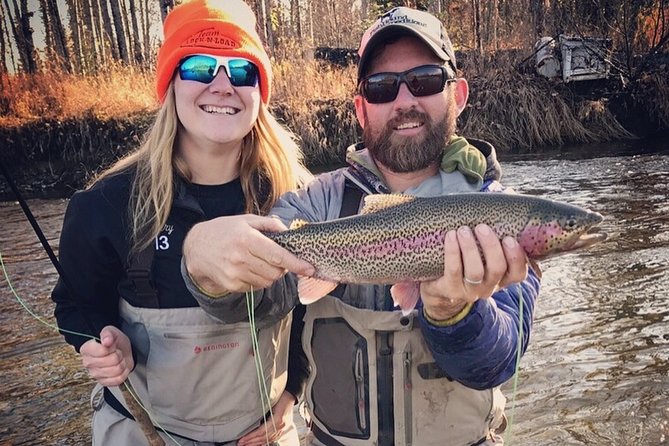 Half-Day Alaska Private Fly Fishing Trip - Moving from practice casts to the river