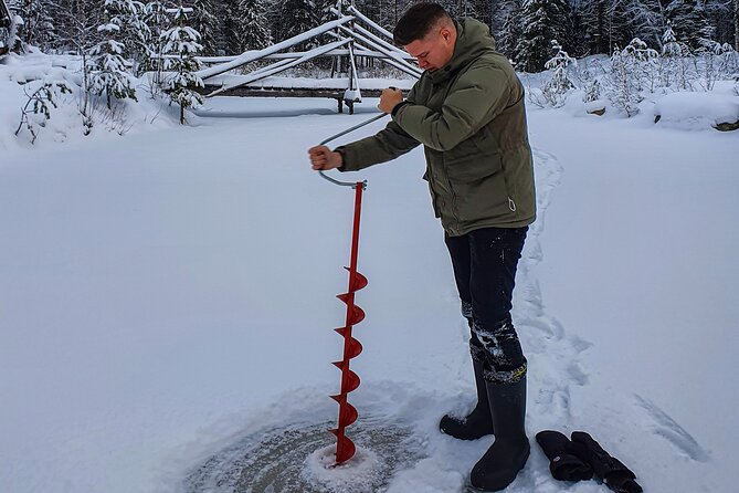 Half-Day Husky Safari and Salmon Ice Fishing Experience - Taking the sled with a husky team