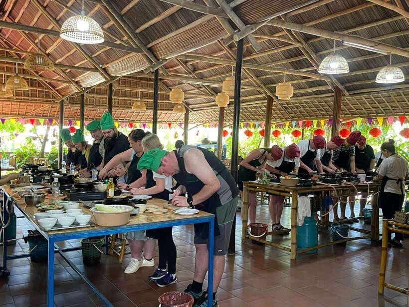 Hoi An: Cooking Class, Crab Fishing-Basket Boat, Market Tour - Riding a round bamboo boat through Cam Thanh