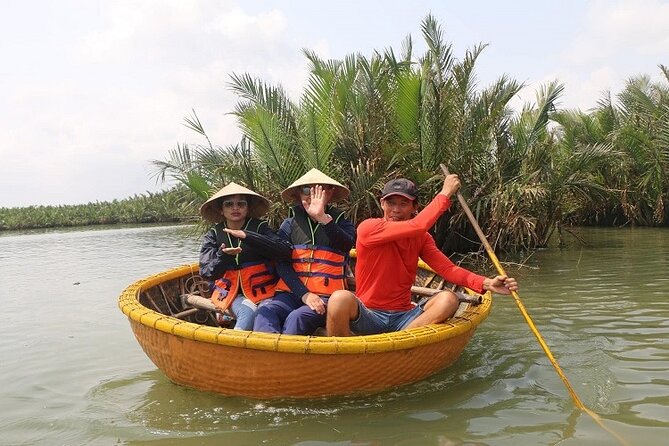Hoi An Fishing Tour Private-Lantern /Cafe Making Class by Lunch - Entering the Coconut Forest by Basket Boat