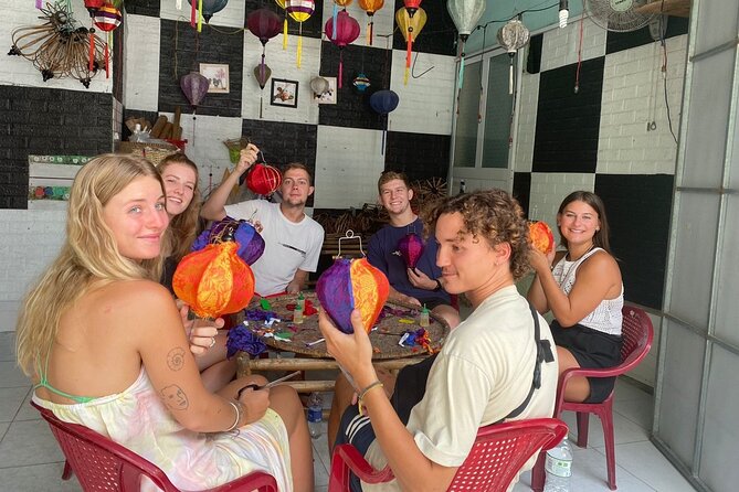 Hoi An Full Lantern Making Class , Basket Boat , Crab Fishing And Food - Wearing an Ao Dai through Bay Mau Nipa forest