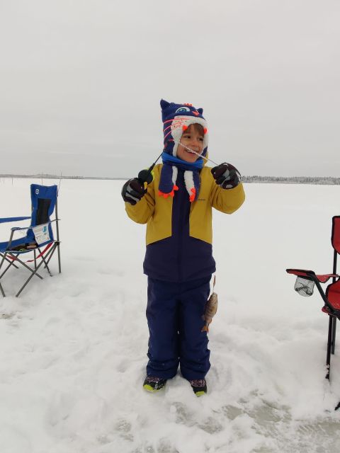 Ice Fishing Adventure in Levi with Salmon Soup - Who will enjoy this outing most?