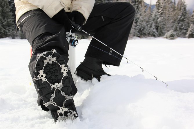 Ice Fishing Adventure in Whistler - Fishing from the heated tent