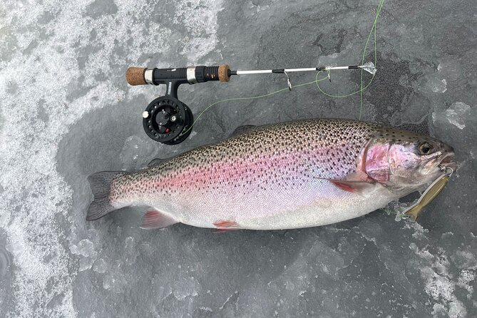 Ice fishing experience - Snowshoeing through the snowy countryside