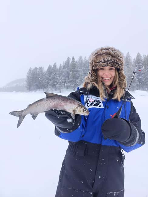 Inari: 2 hour Ice Fishing at Lake Inari - From the meeting point to frozen Lake Inari