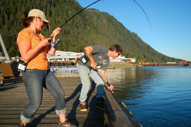 Juneau Shore Fishing for Alaskan Salmon - The hatchery visit adds more than a photo stop