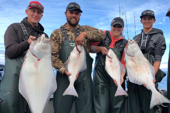 Ketchikan Halibut Hunt Fishing Adventure & Wildlife - Top Rated - Captain help matters for first-time anglers