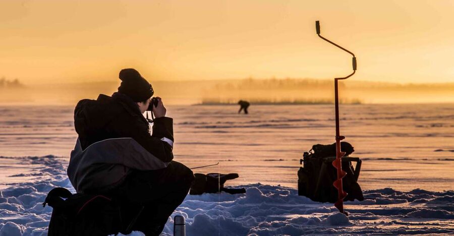 Levi: Ice Fishing on a Frozen Lake - Leaving Sirkka for the frozen lake