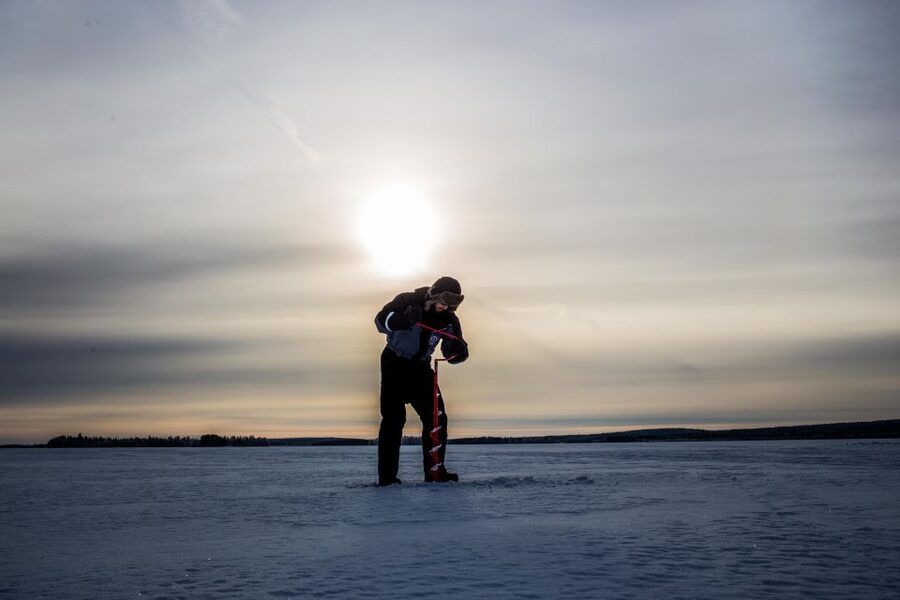 Levi: Ice Fishing on a Frozen Lake - Small-group attention and the guide experience