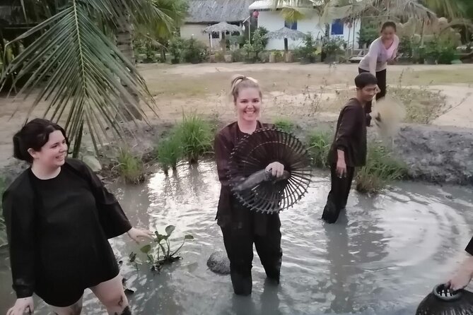 Mekong Delta Nature Cano-Kayak-Cycling & Fishing Private Day Trip - Cooking banh xeo before a Vietnamese lunch
