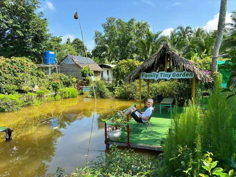 New Mekong Delta Nature 1Day: Bicycle-Kayak-Canoe & Fishing - Canoeing through lemon, guava, and dragon fruit gardens