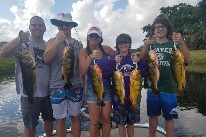 Peacock Bass Fishing Trips near Boca Raton - A private fishing day on the Lake Ida Chain