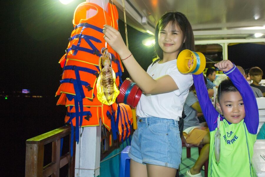 Phu Quoc Sunset and Night Squid Fishing with Dinner - Dinner on Board, With Catch or Without It