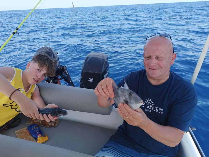 Rhodes: (4H/6H) Private Boat Fishing Trip with Equipment - How much fishing help you receive