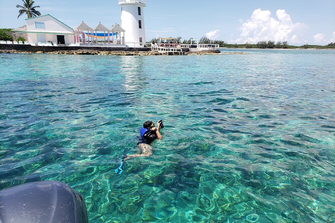 Rose Island: Private Snorkeling, Fishing, and Swimming with Pigs - Leaving New Providence and passing Paradise Island