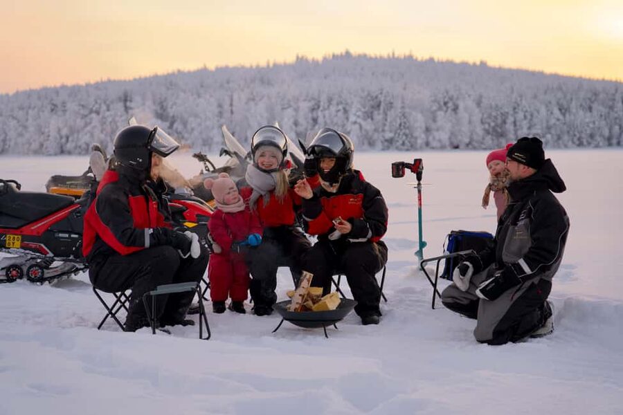 Rovaniemi: Ice Fishing and Snowmobile Tour with Snacks - Pickup From Rovaniemi and the Winter Gear