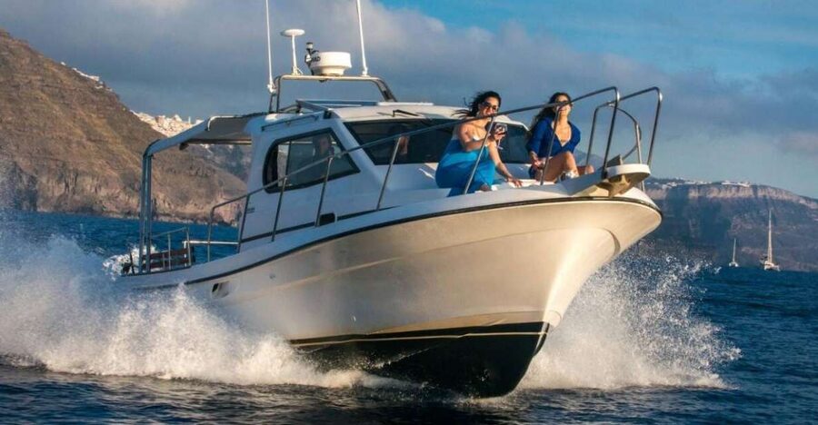 Santorini Private Cruise boat fishing tour - BBQ, Snorkeling - Key points at a glance