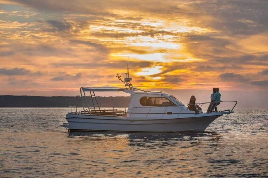 Santorini Private Cruise boat fishing tour - BBQ, Snorkeling - Fishing with Captain Makis and Ilias
