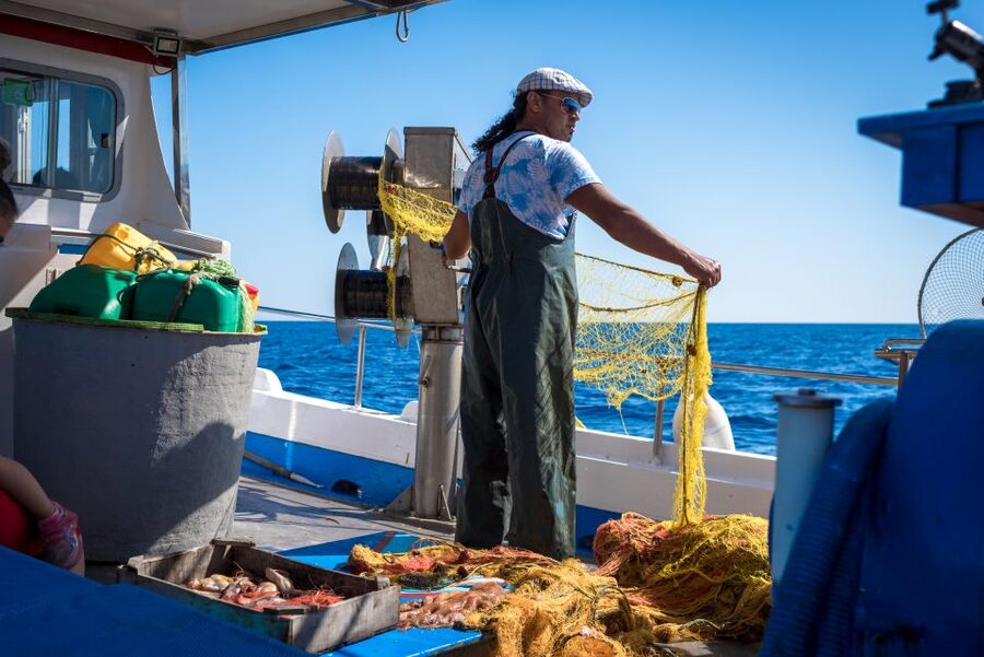 Santorini: Traditional Fishing Trip and Fresh Fish Lunch - Your catch is cooked on board