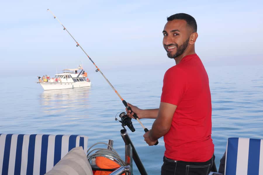 Sea excursion with BBQ, fishing, and swimming - A relaxed boat day in the Bay of Agadir