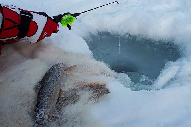 Sjursnes Arctic Ice Fishing Adventure from Tromso - Reaching the frozen lake near Sjursnes
