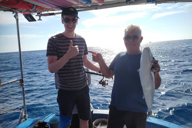 Skevos Fishing Trip Rhodes - The wooden boat and the family crew