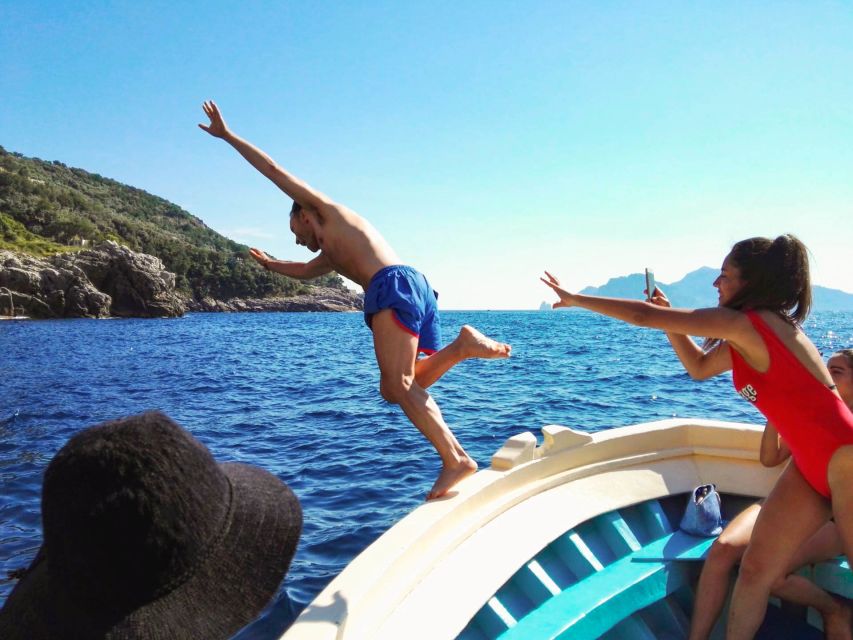 Sorrento: Sea-Fishing Tour with Lunch Onboard - Swimming and snorkeling in clear Campania water
