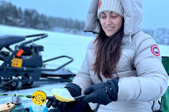 VIP Ice Fishing "ICEBREAKER" Lunch in Glass Igloo - Fire-cooked lunch inside your private glass igloo
