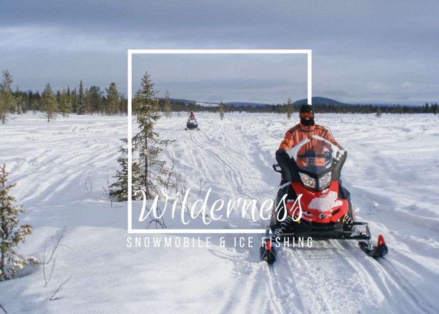 Wilderness Tour with Snowmobile & Ice Fishing - Learning to handle a two-person snowmobile