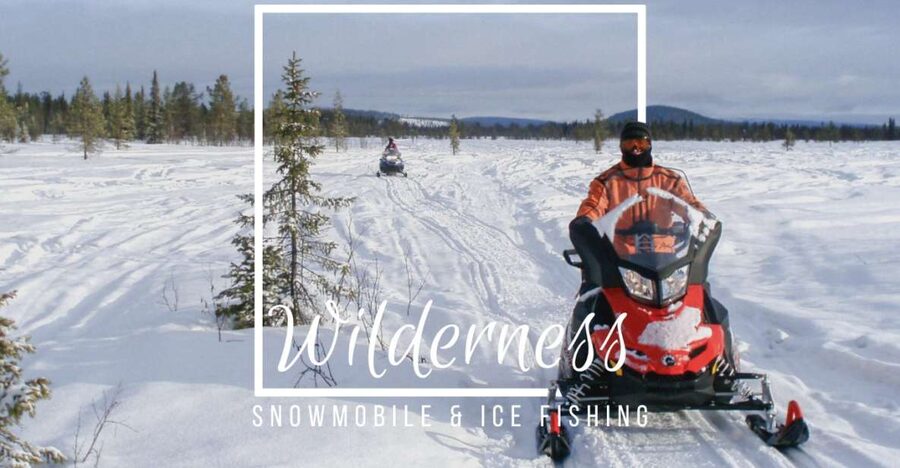 Wilderness Tour with Snowmobile & Ice Fishing - Getting dressed for the Arctic