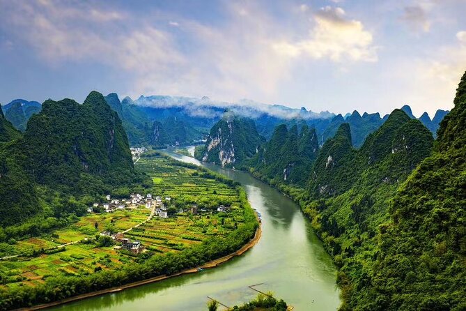 Xianggong Hill Cormorant fishing show Fuli ancient bridge DayTour - Xianggong Hill and the first big river view